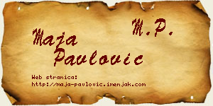 Maja Pavlović vizit kartica
